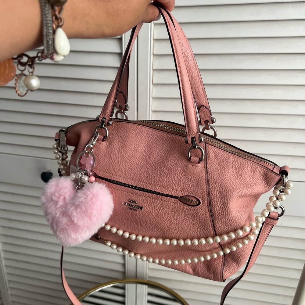 Coach Prairie Blush Pink Satchel with Removable Strap/ Hand Bag/ Crossbody Bag